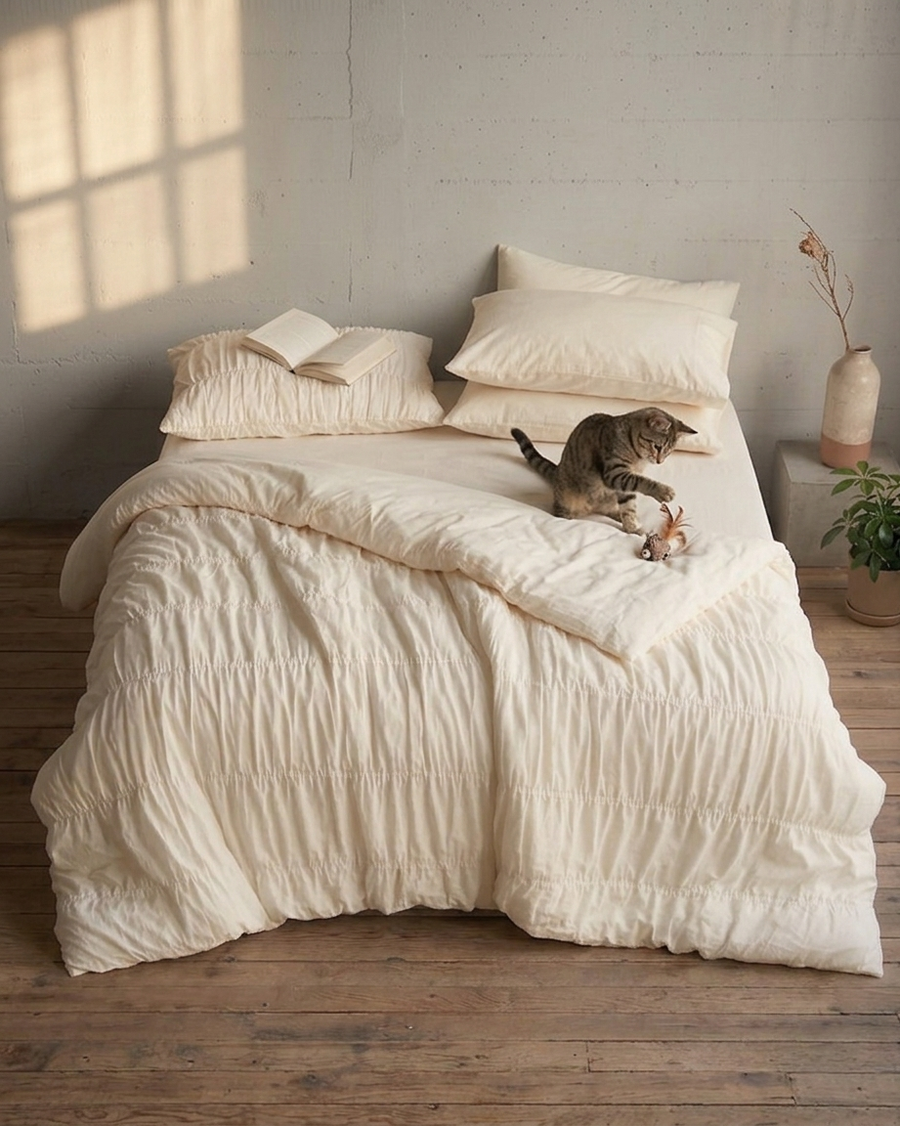 Ruche Duvet Cover Set