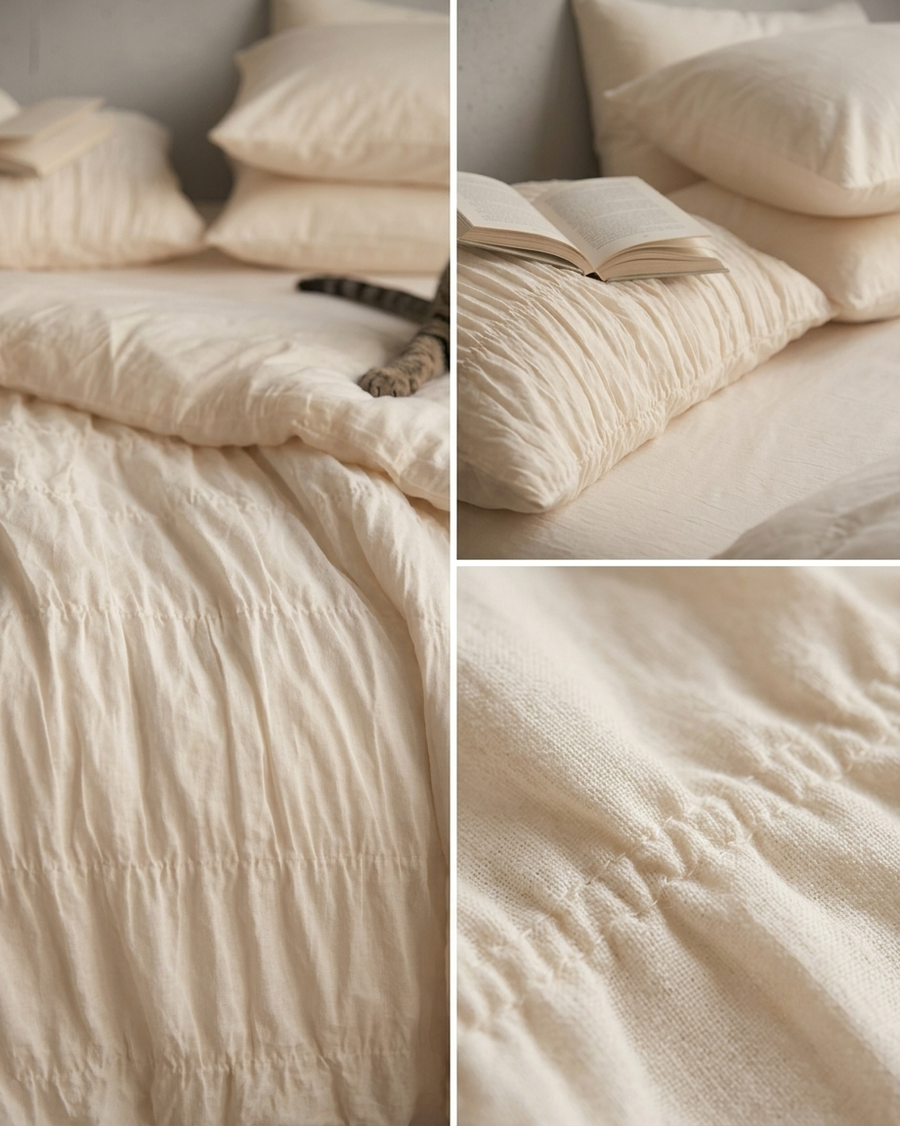 Ruche Duvet Cover Set